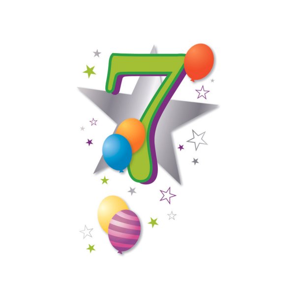 Number 7 sünnipäeva kaart