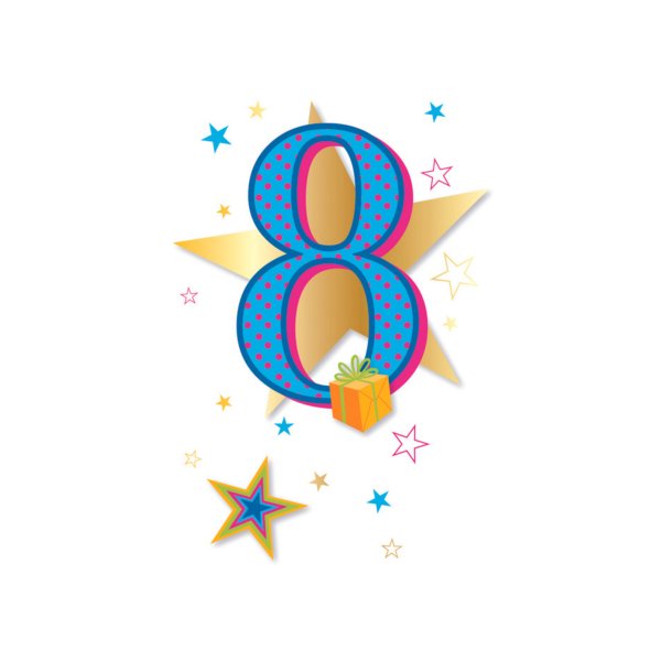 Õnnitluskaart "Number 8"