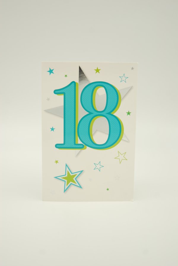 Number 18 sünnipäeva kaart