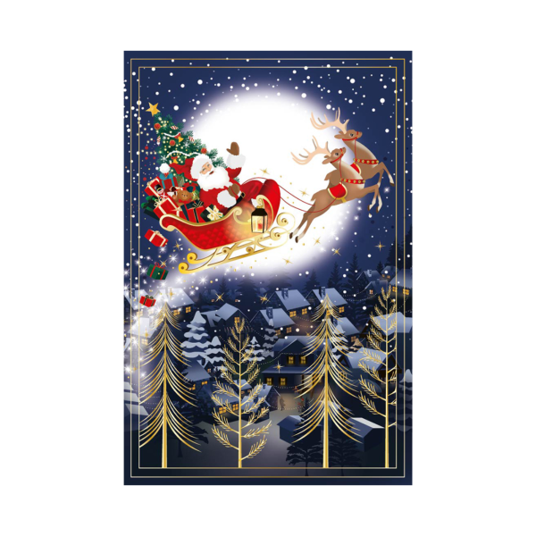 Jõulukaart "Lendlev Rudolf"