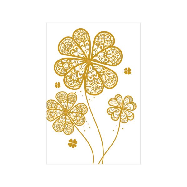 Õnnitluskaart "Kuldsed ristikud"