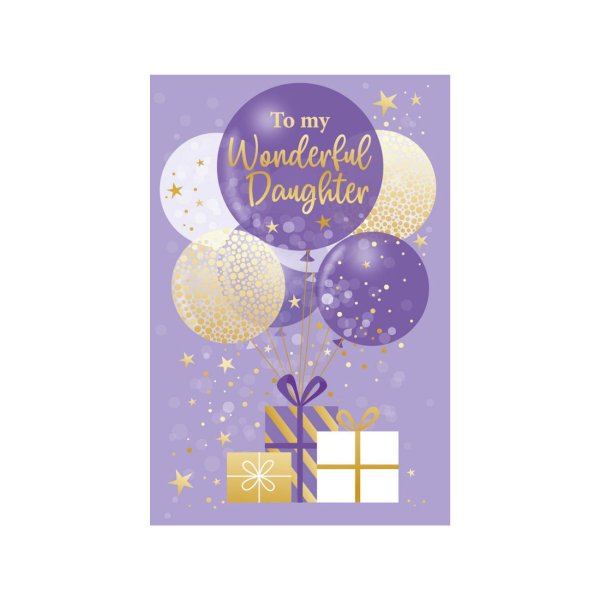 Õnnitluskaart "To my Wonderful Daughter"