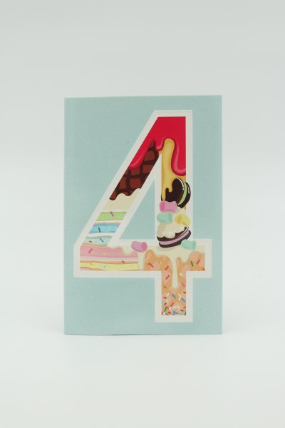 Õnnitluskaart “Number 4"