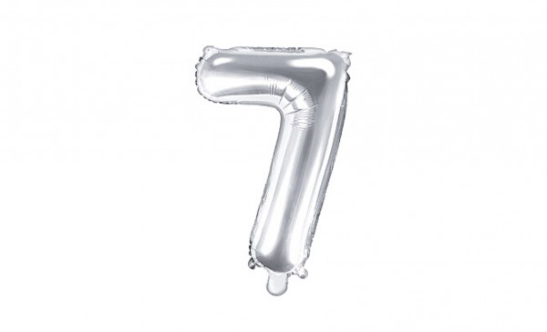 Fooliumist hõbedane õhupall “Number 7”