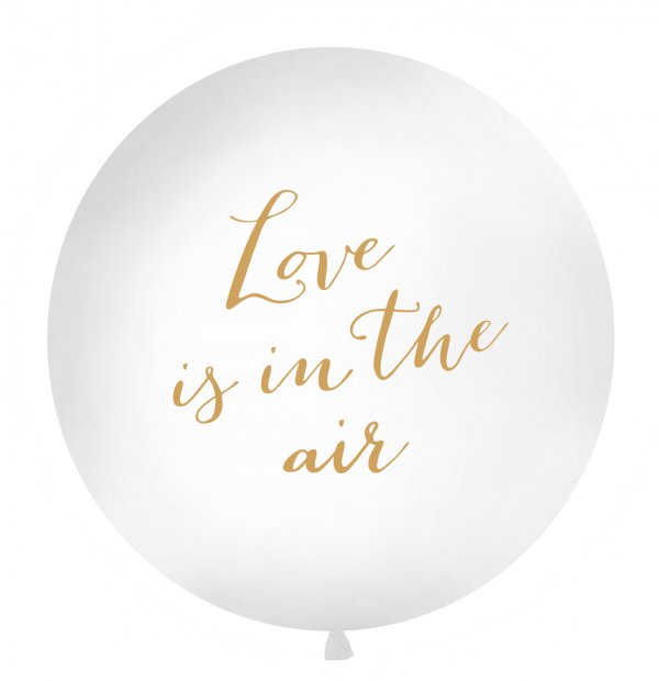 Ekstra suur valge õhupall "Love is in the air"