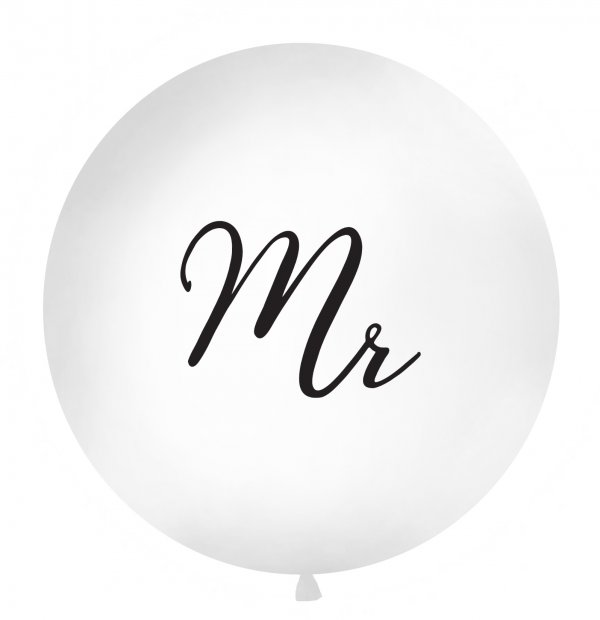 Ekstra suur valge õhupall "Mr"