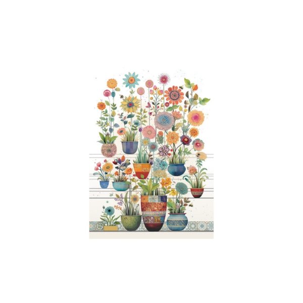 Õnnitluskaart "Lillepotid"