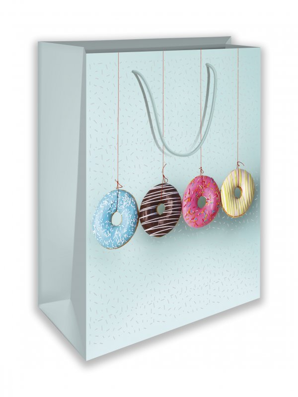 Kinkekott - keskmine "Värvilised donutsid"