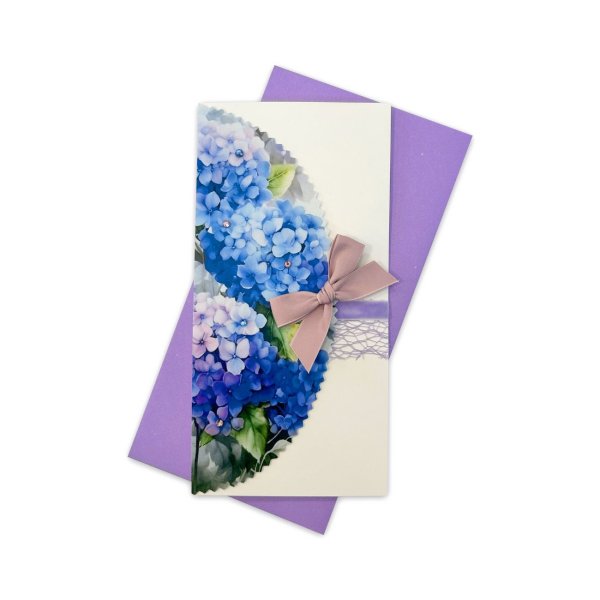 Käsitöökaart "Sinised hortensiad"