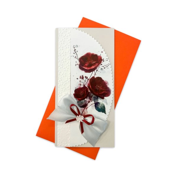 Käsitöökaart "Tumepunased lilled"