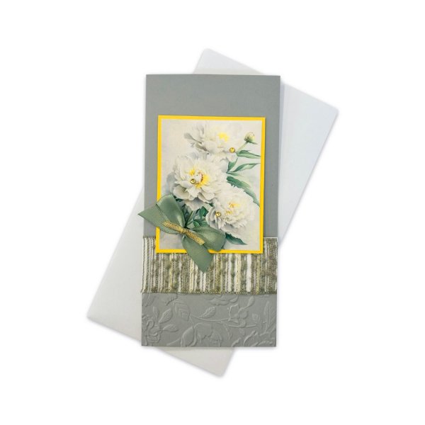 Käsitöökaart "Valged pojengid"