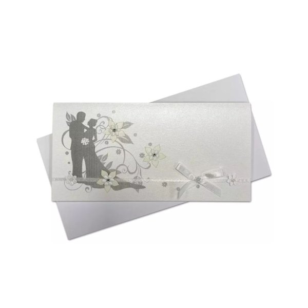 Käsitöökaart "Valgel taustal pruutpaar"