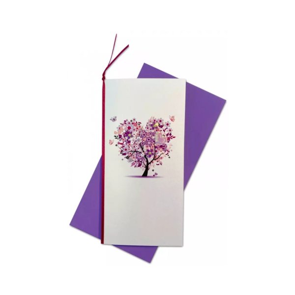 Käsitöökaart "Roosa südamepuu"