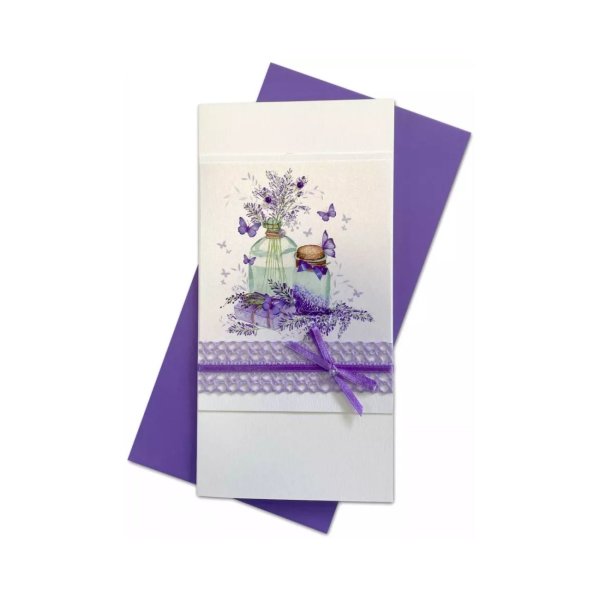 Käsitöökaart "Lillad kõrred pudelis"