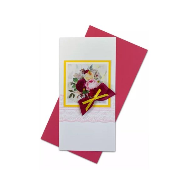 Käsitöökaart "Pojengid kivikestega"