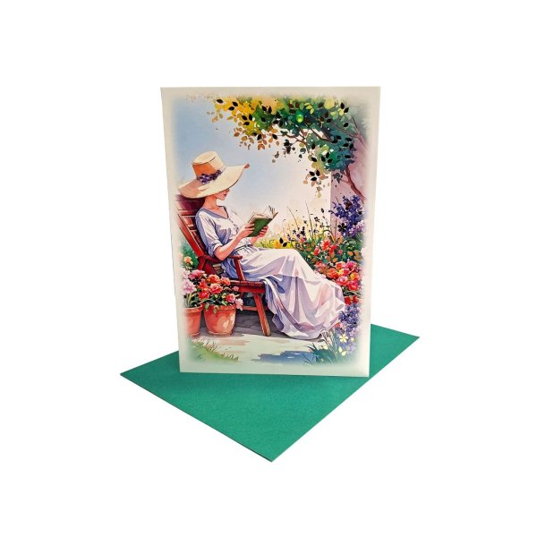 Eksklusiivne õnnitluskaart "Raamatu lugemine"