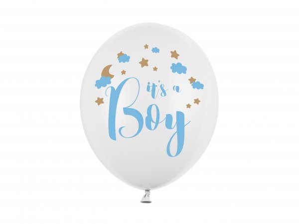 Õhupallid valged "It´s a Boy" kirjaga