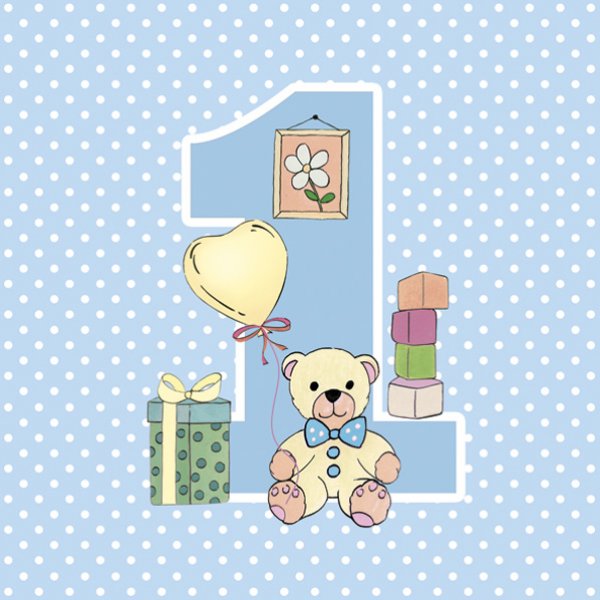 Salvrätid "Esimene sünnipäev Teddy karuga"