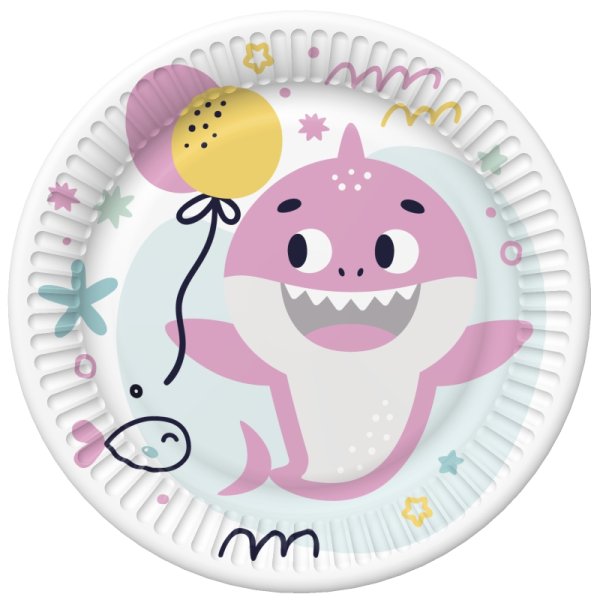 Väiksed papptaldrikud "Roosa sünnipäevahai"