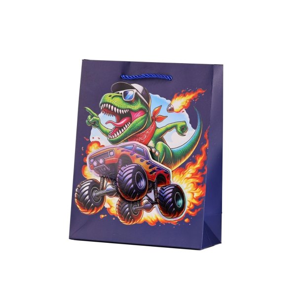 Kinkekott - XL suurus "Dinosaurus monsterautoga"