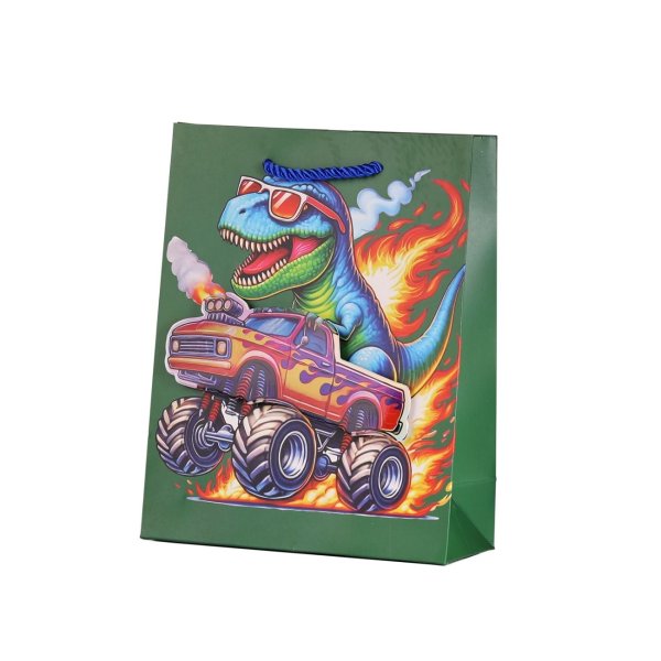 Kinkekott - XL suurus "Dinosaurus monsterautoga"