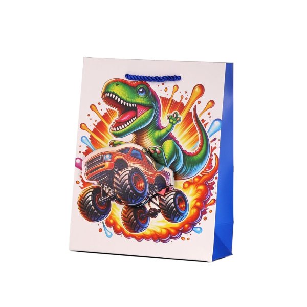 Kinkekott - XL suurus "Dinosaurus monsterautoga"